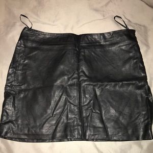 Black leather skirt